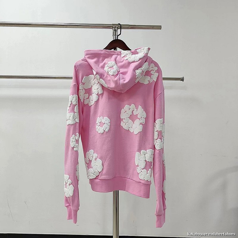 Pink Pastel Floral Hoodie Soft Color
