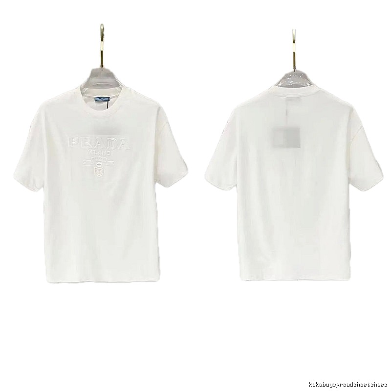 Prada Classic Collection Minimalist Style White Short-sleeved T-shirt