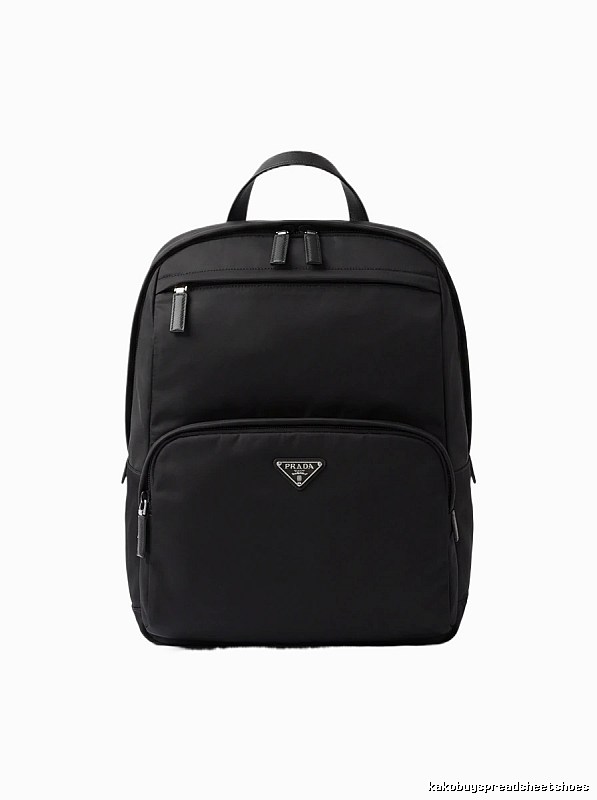 Prada classic simple style black backpack