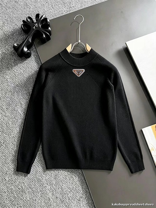 Prada Crewneck Sweater with Black Crewneck Sweater with Prada