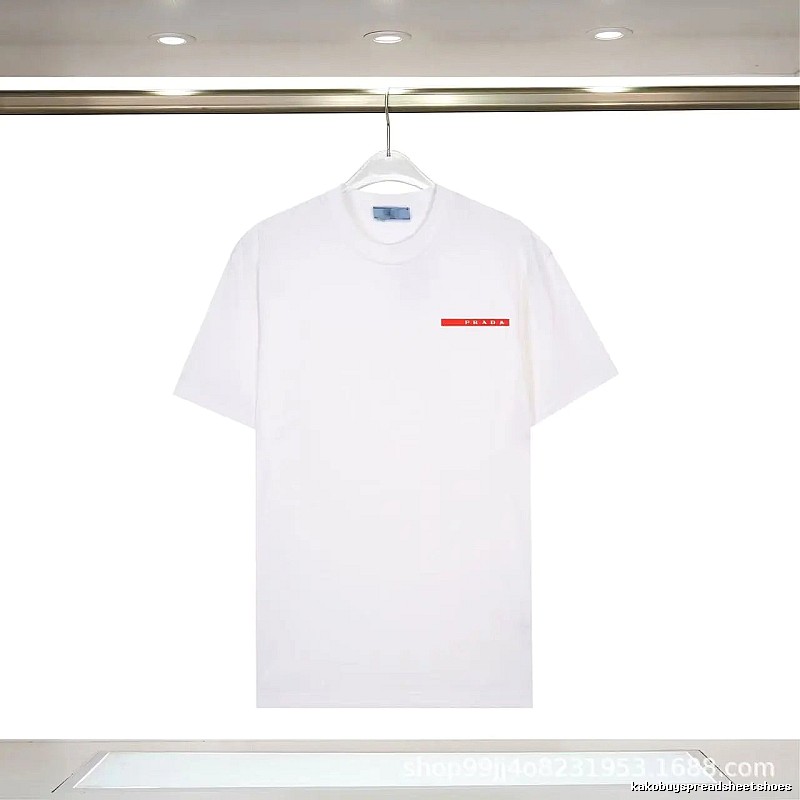 Prada Red Label Minimalist Style White Short-sleeve T-shirt