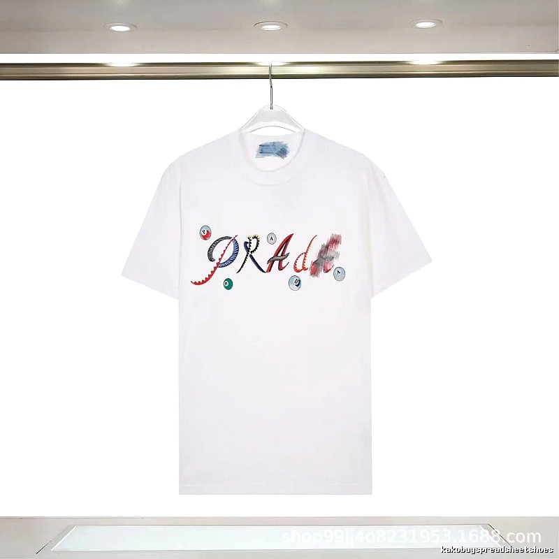 Prada Street Style White Short-sleeve T-shirt with Colorful Print
