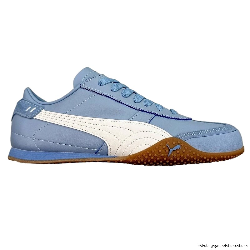 PUMA retro-style blue and white sports shoes