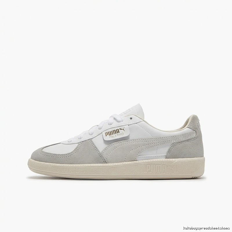 PUMA retro-style grey and white sneakers