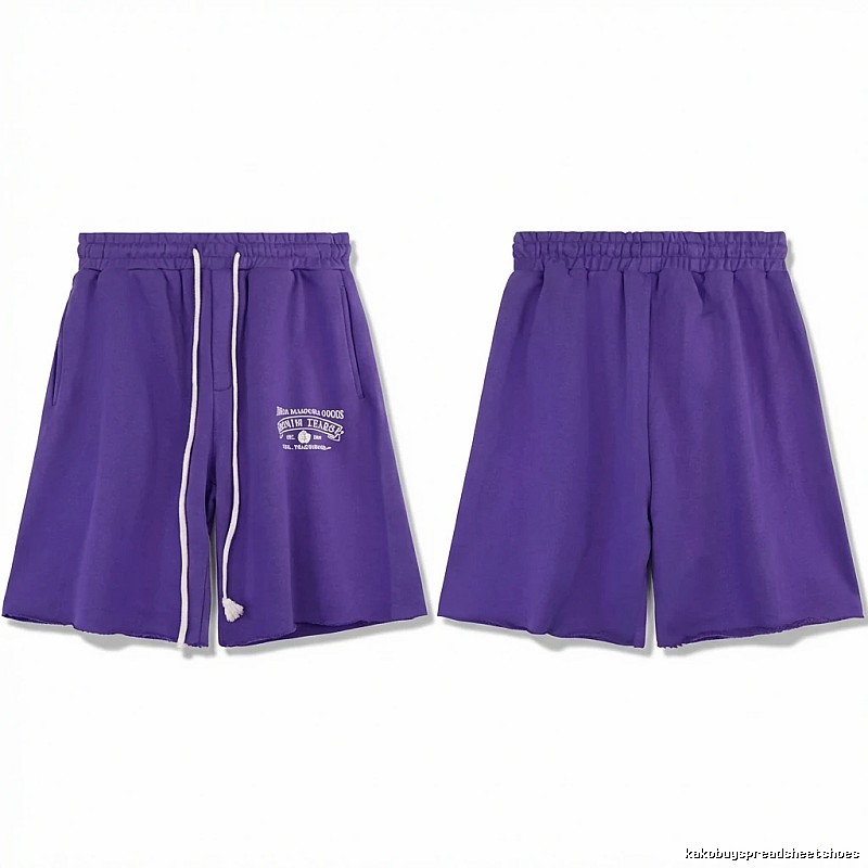 Purple trendy brand shorts of DENIM TEARS