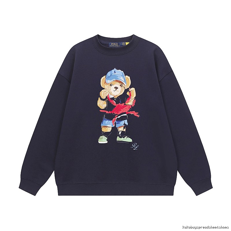 Ralph Lauren bear print navy blue sweatshirt