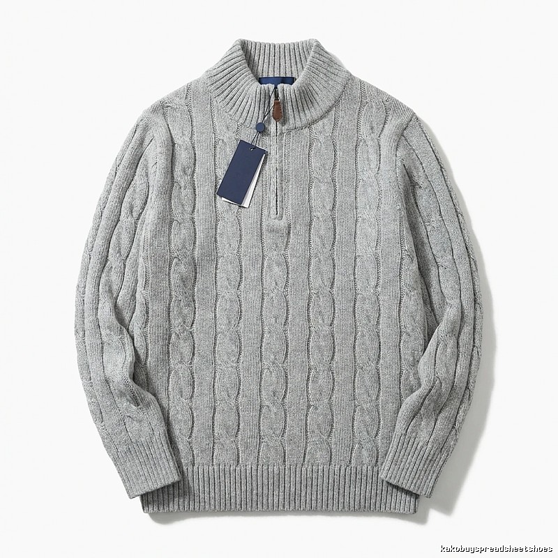 Ralph Lauren classic grey cable-knit sweater