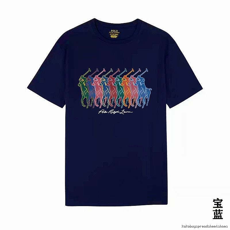 Ralph Lauren colorful retro-style royal blue T-shirt