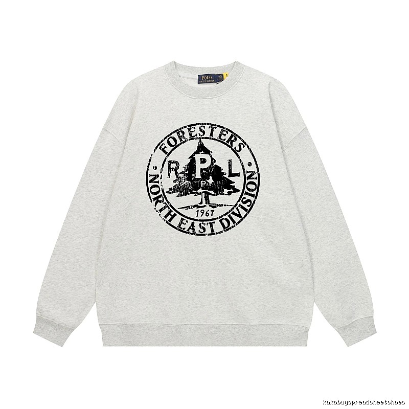 Ralph Lauren grey-toned retro-style sweatshirt