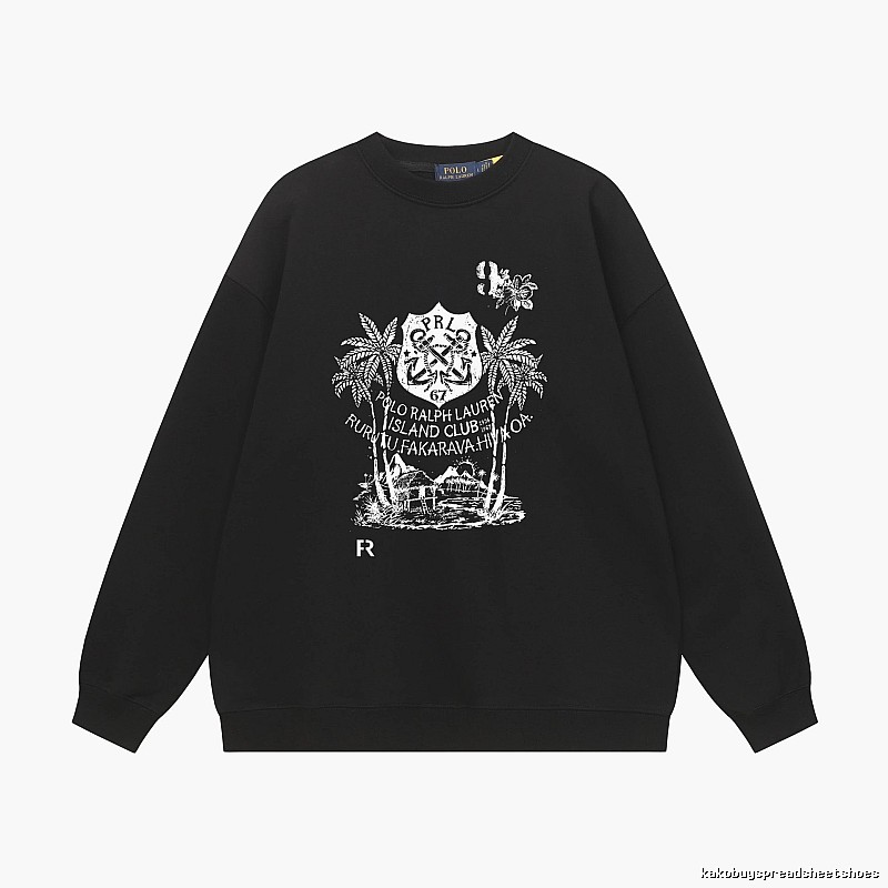 Ralph Lauren island-style black sweatshirt