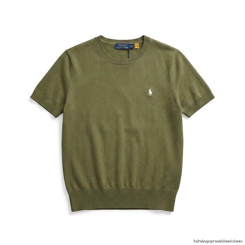 Ralph Lauren Polo Series Simple Style Olive Green Knitwear