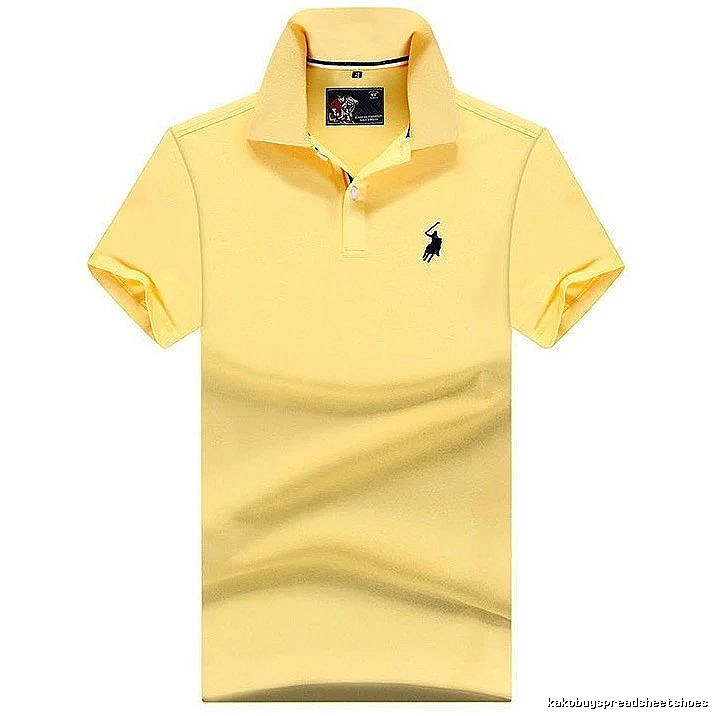 Ralph Lauren Premium Style Yellow polo shirt Bright Yellow Polo for Resort Outfits