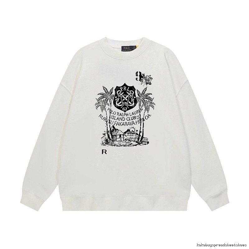 Ralph Lauren retro-style white sweatshirt