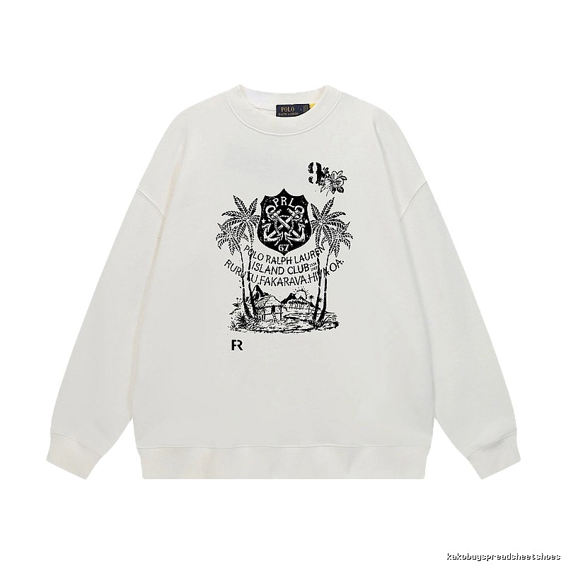 Ralph Lauren retro-style white sweatshirt