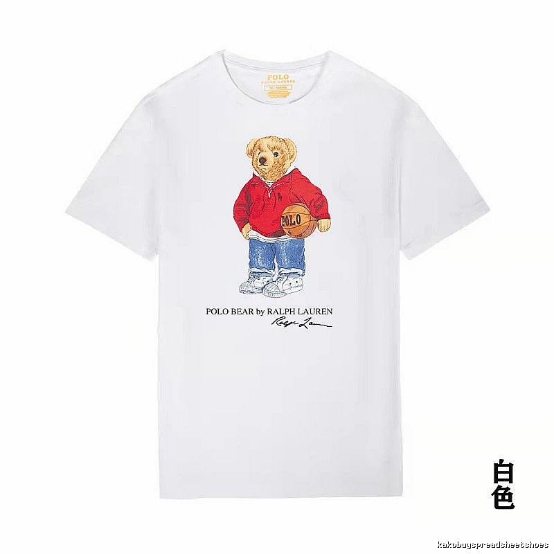 Ralph Lauren Teddy Bear Series White T-shirt