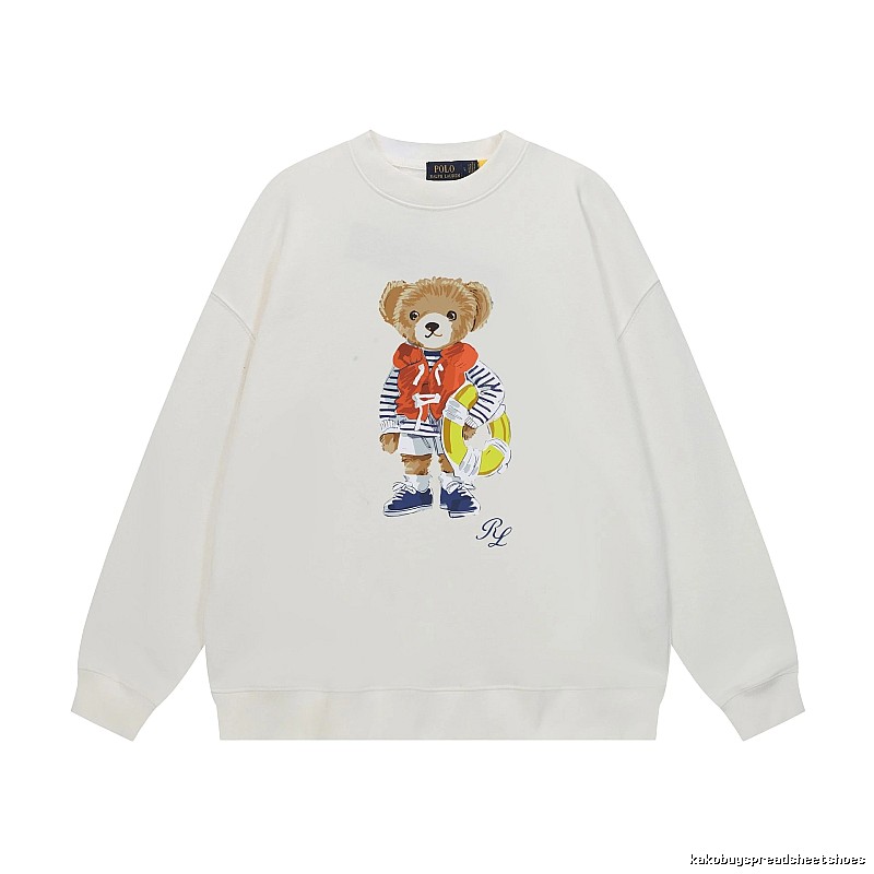 Ralph Lauren white sweatshirt with bear print