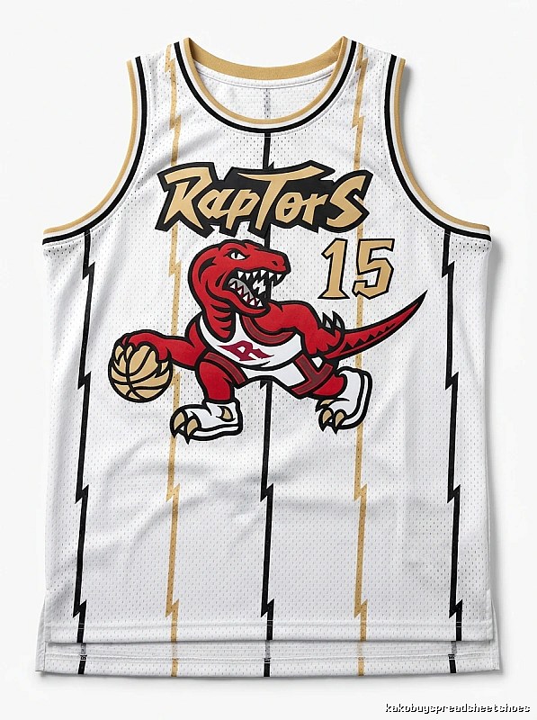 Raptors Carter-style white trendy brand jersey