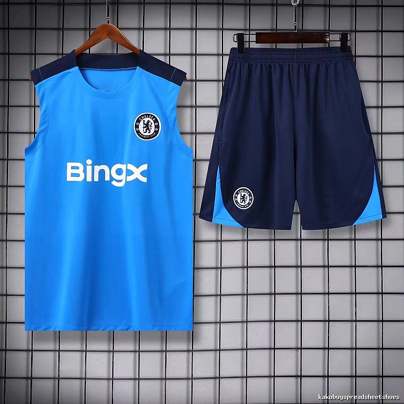 Real Madrid Easy Match Training jersey set Navy Sleeveless Top for Everyday Use