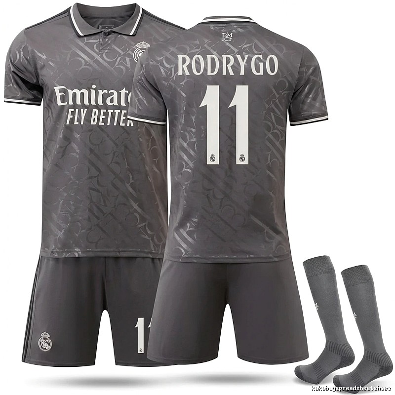 Real Madrid retro-style dark grey jersey
