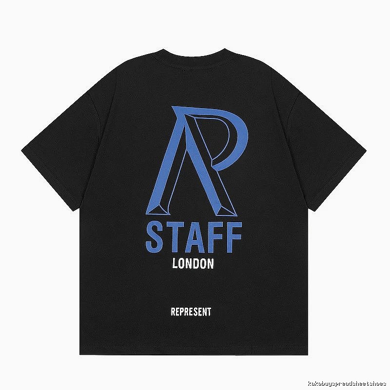 Represent Black Blue Style 832 Owners Club T-Shirt Smart Casual Logo