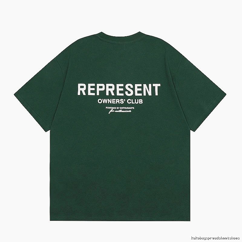 Represent Green Style 801 Owners Club T-Shirt Streetwear Look Logo