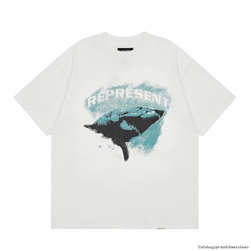 Represent Orca Print Vintage Style White T-Shirt