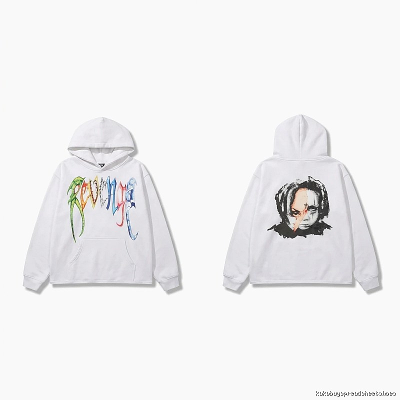 Revenge Colorful Graffiti Style White Hoodie
