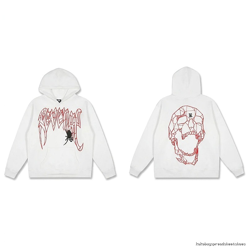 Revenge Skeleton Style White Hoodie