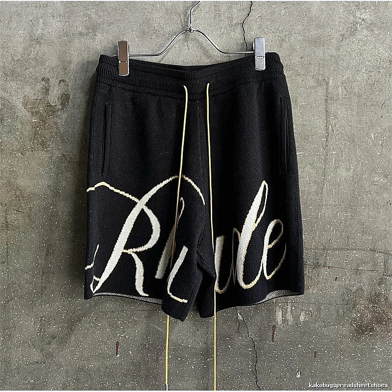 RHUDE Alphabet Wind Black Shorts