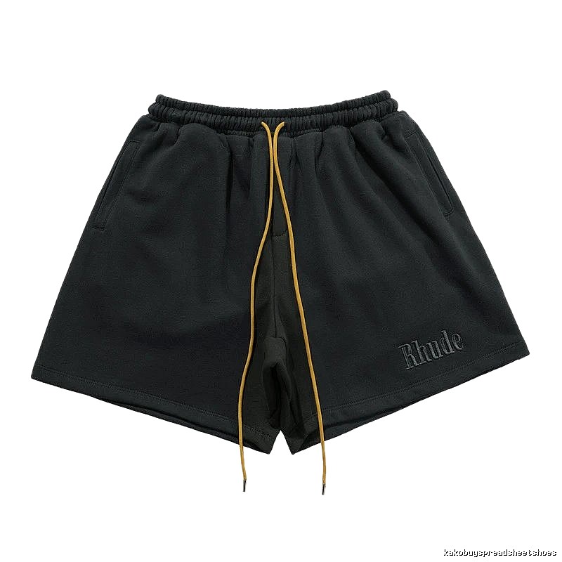 RHUDE casual style black shorts