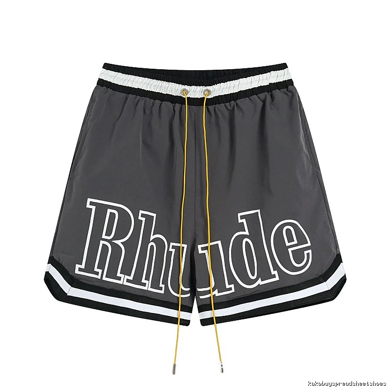 RHUDE letter - style grey shorts
