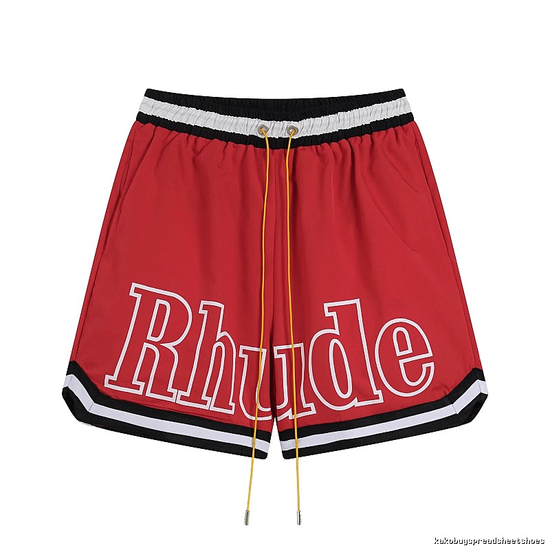 RHUDE sporty red shorts