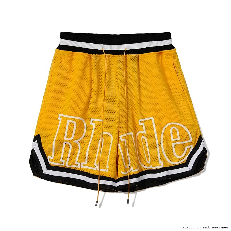 RHUDE sporty yellow shorts