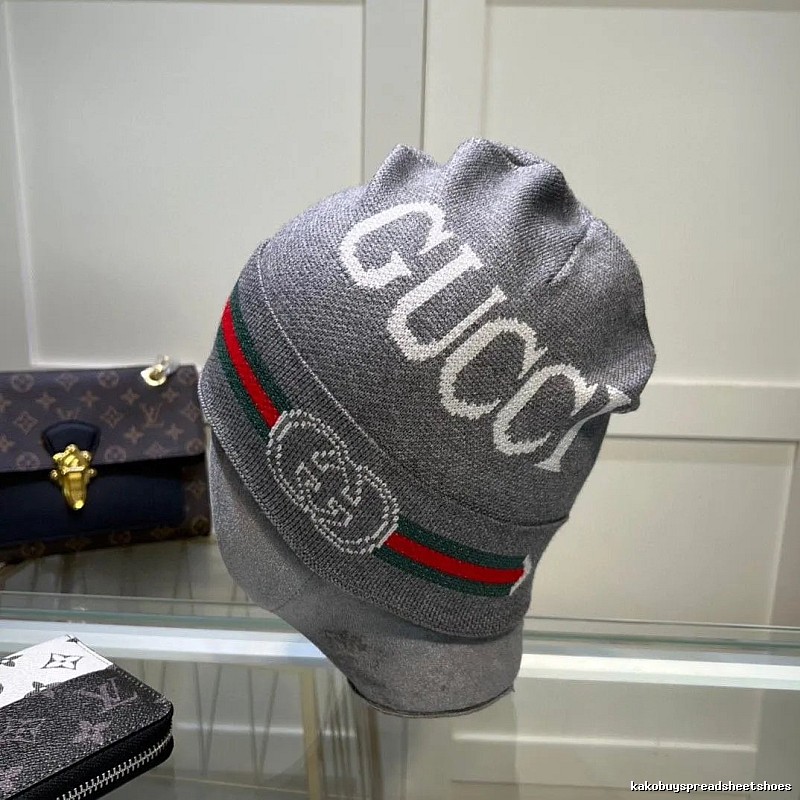 Ribbed Stripe Gucci Knit Beanie for Denim Pairing