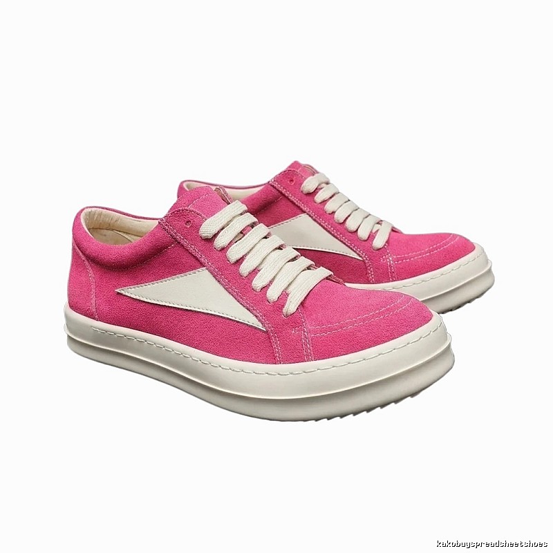 Rick Owens casual style rose red sneakers