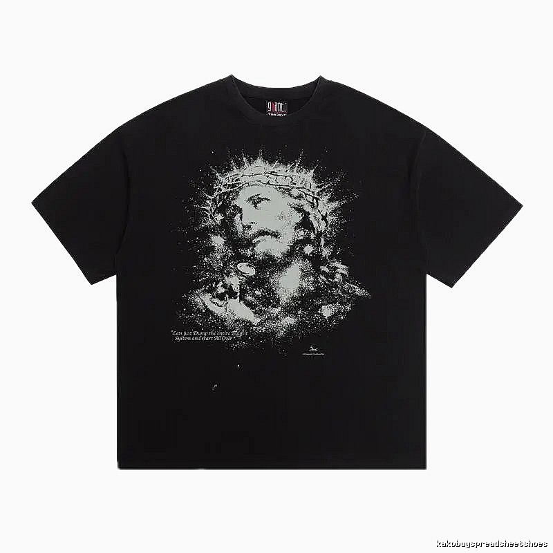 SAINT Jesus with Thorns Vintage Black T-Shirt