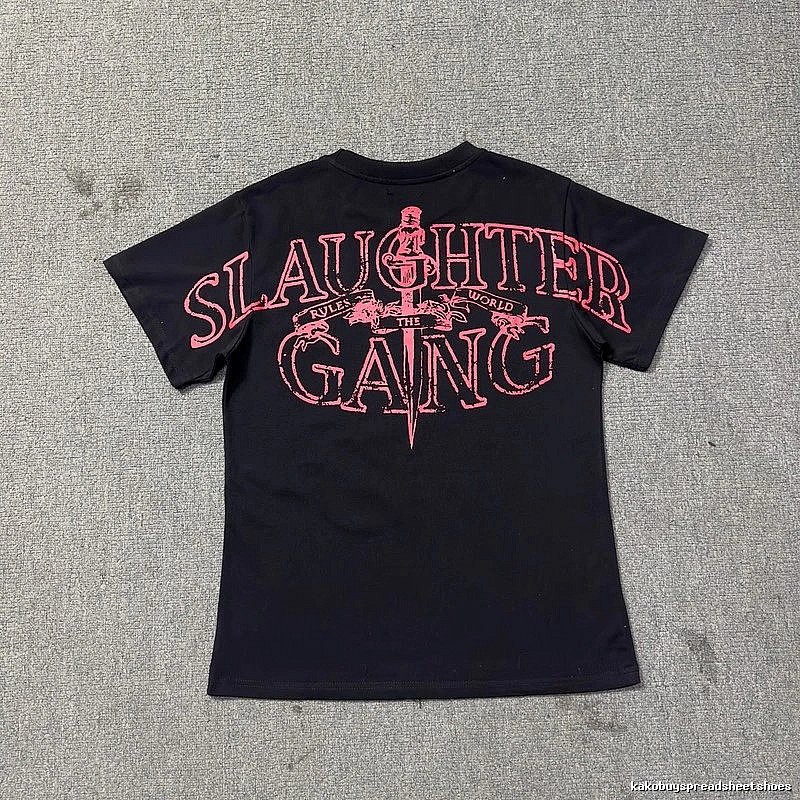Slaughter Gang Graphic T-shirt Black Red