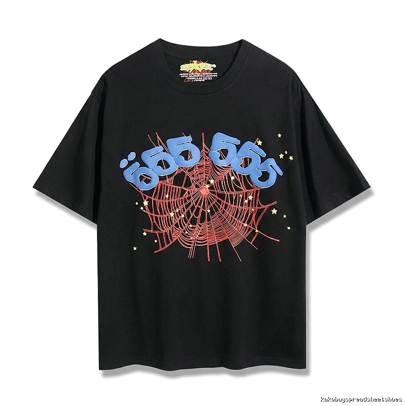Sp5der 555 Series Trendy Black T-shirt