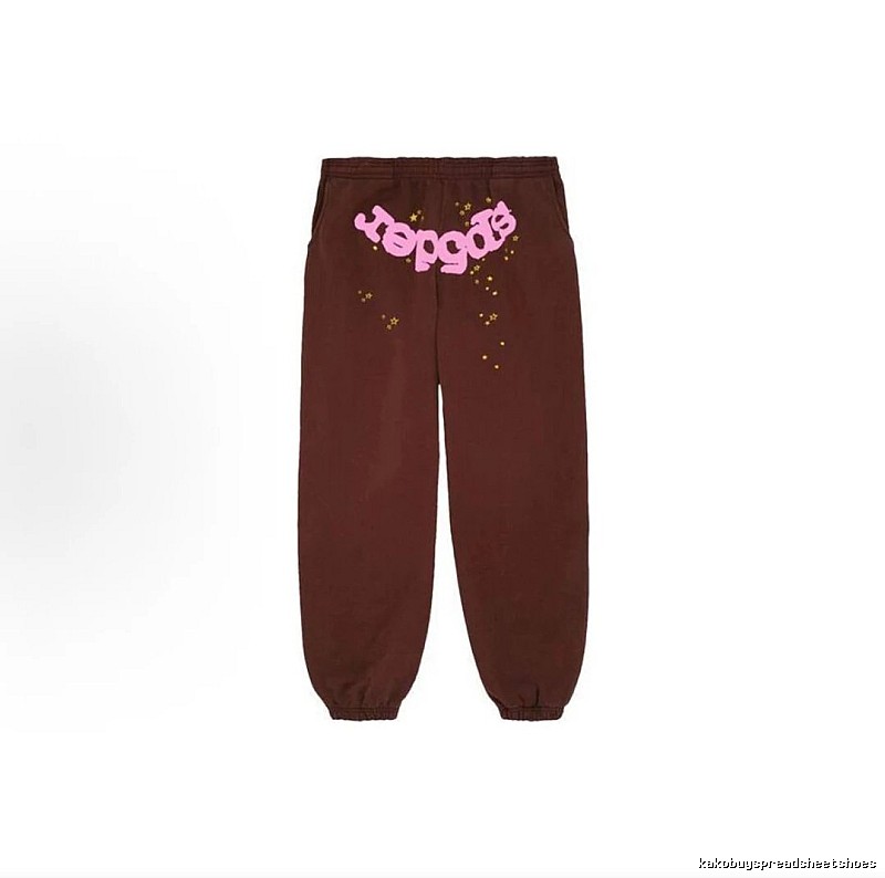 Sp5der Brown Graphic Sweatpants Lifestyle Edit