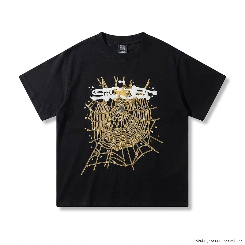 Sp5der Cobweb Print Black T-shirt