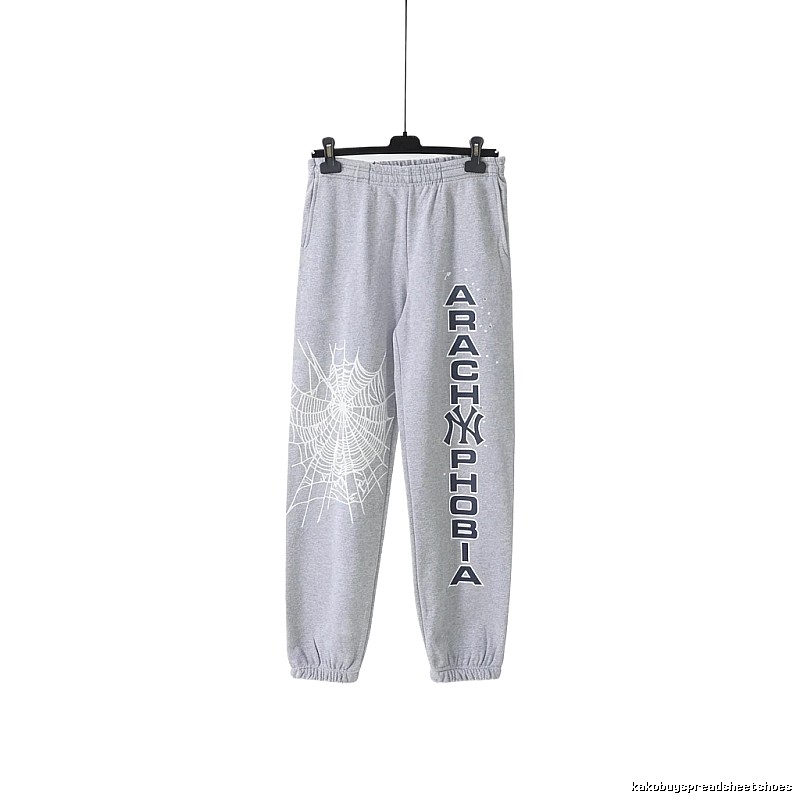 Sp5der Grey Trendy Sweatpants