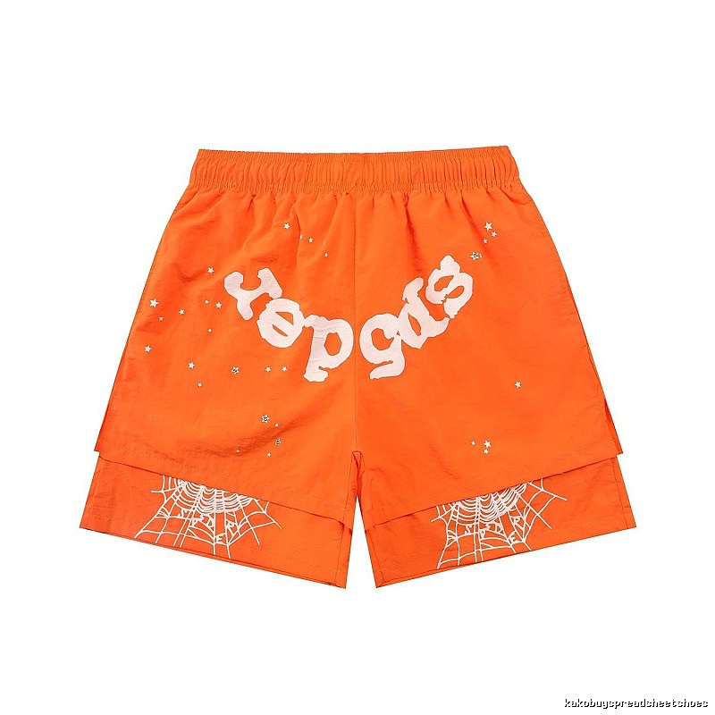 Sp5der Orange Trendy and Cool Shorts