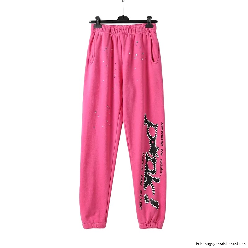Sp5der printed trendy and cool style pink pants