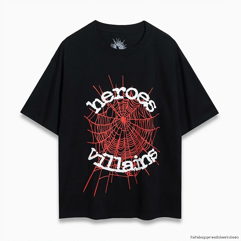 Sp5der Spider Web Style Black T-shirt