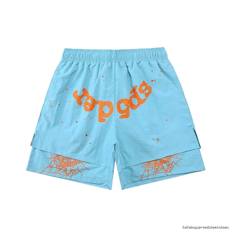 Sp5der trendy and cool light blue shorts