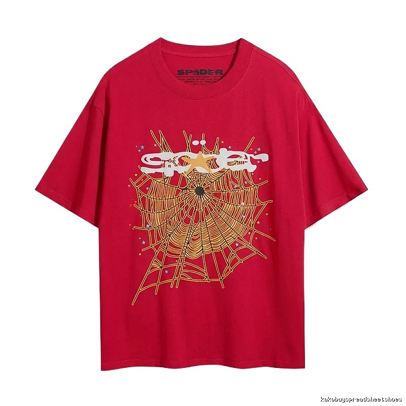 Sp5der Trendy Style Red T-shirt