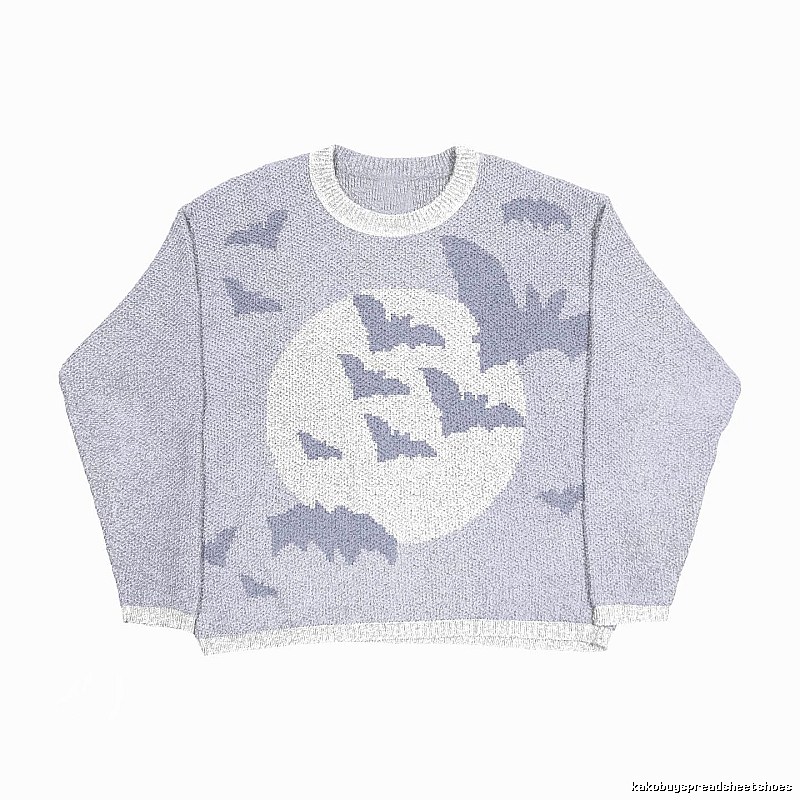 Statement Anime graphic sweater Black Knit Top for Easy Pairing