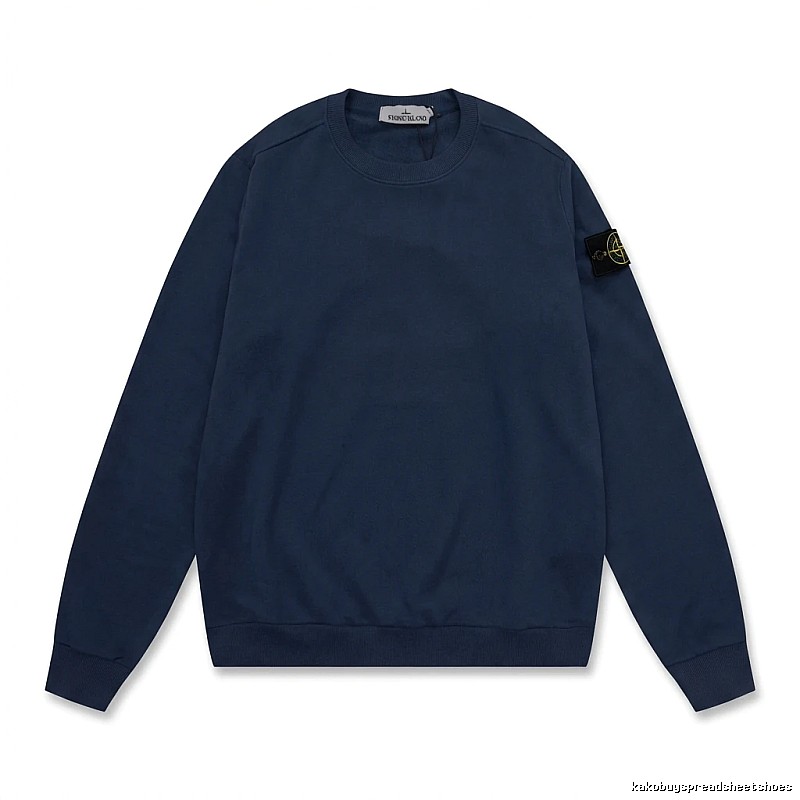 Stone Island basic dark navy blue sweatshirt