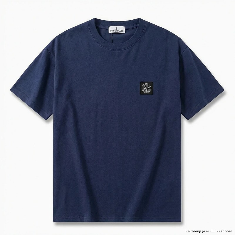 Stone Island basic dark navy blue T-shirt