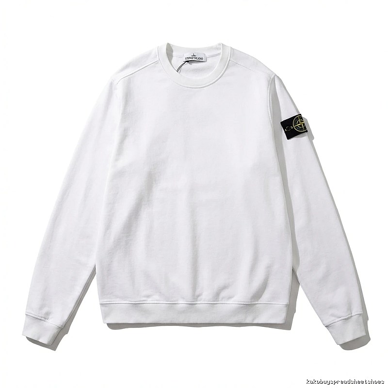 Stone Island basic simple white sweatshirt
